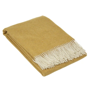 Hampton Throw - Merino Wool Blend - Ochre