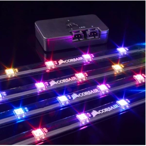 CORSAIR Lighting Node PRO with 4x RGB LED Strips and Controller. 2x RGB FAN Hub