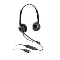 GRANDSTREAM GUV3000 Dual Ear USB Headset, Noise Canceling Microphone, HD Audio, 2m USB Cable, Suits Teams, Zoom, 3CX, Inline Controls