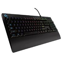 LOGITECH G213 Prodigy RGB Gaming Keyboard, 16.8 Million Lighting Colors Mech-Dome Backlit Keys Dedicated Media Controls Spill-Resistant Durable LS