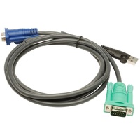 1.8m 3in1 VGA, USB Console KVM Split Cable HDB-15M to SPHD-15M