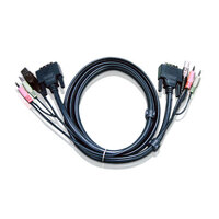 KVM Cable 3m with DVI-D (Single Link) USB & Audio to DVI-D (Single Link), USB & Audio