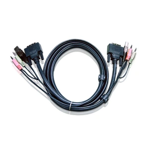 KVM Cable 3m with DVI-D (Single Link) USB & Audio to DVI-D (Single Link), USB & Audio
