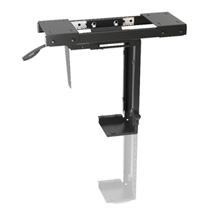 BRATECK Adjustable Under-Desk ATX Case Mount with Sliding track, Up to 10kg,360Β° Swivel