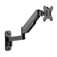 Brateck Single Screen Wall Mounted Articulating Gas Spring Monitor Arm 7'-32',Weight Capacity per screen 8kg;