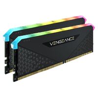 CORSAIR Vengeance RGB RS 16GB (2x8GB) DDR4 3200MHz C16 16-20-20-38 Desktop Gaming Memory Black