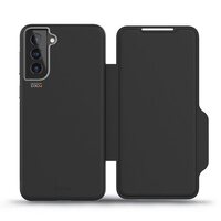 FORCE TECHNOLOGY Monaco Wallet Case for Samsung Galaxy S21+ 5G - Black EFCFLSG271BSG, 6m Military Standard Drop Tested, Convenient card/cash pockets,