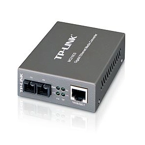 TP-LINK MC210CS Gigabit Ethernet RJ45 to SC Fiber Single-Mode Media Converter Extends Distance up to 15km