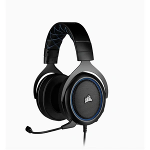 Corsair HS50 PRO Blue STEREO Gaming Headset, 50mm neodymium speaker, Optimized unidirectional microphone, Discord Certified