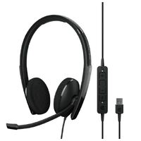 SENNHEISER | Sennheiser ADAPT 160T USB II On-ear, double-sided USB-A headset with in-line call control and foam earpads. Certified for Microsoft Teams