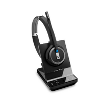 EPOS | Sennheiser Impact SDW 5014 DECT Wireless Office Monoaural Headset w/ base station, for PC & Mobile, Included BTD 800 Dongle, 3-in-1 headset