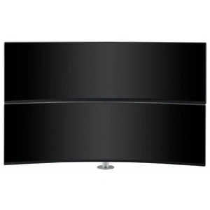 Atdec AWMS-2-LTH75 - Dual Monitor Mount, Curved Monitors, Heavy & Large Displays, All-In-One PCs, Vesa 75 x 75, 100 x 100, Weight up to 14KG- Silve