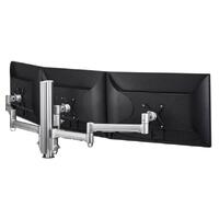 Atdec AWM Triple monitor arm solution - 710mm &amp 130mm articulating arms - 400mm post - F Clamp - black