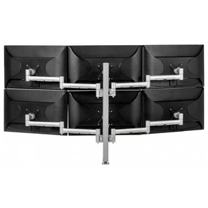 Atdec Six Monitor Arm 750mm Post Desk Mount. Max load: 0-9kg per arm 12kg middle arm - Silver
