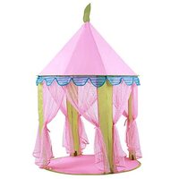 Princess Indoor Castle Playhouse Toy Play Tent for Kids Toddlers with Mat Floor and Carry Bag (Pink)