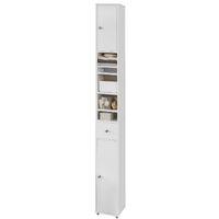 White Tall Bathroom Cabinet High Storage
