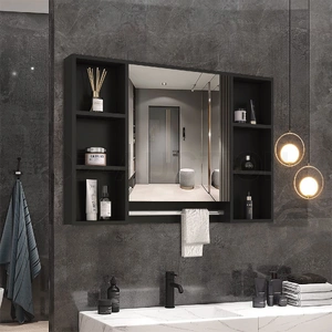 Bathroom Mirrored Cabinet Wall Storage Organizer