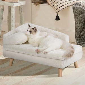 Small Raised Pet Sofa 70 x 40 x 39cm Waterproof Portable Dog Bed
