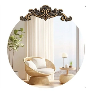 Baroque Antique Round Wall Mirror, Ornate DÔøΩcor, 90 x 94.5cm