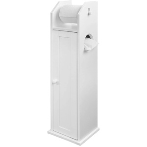 Toilet Paper Holder with Storage, Freestanding Cabinet, Toilet Brush Holder and Toilet Paper Dispenser