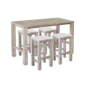 Sturdy bar table and bar stools (WHITE)