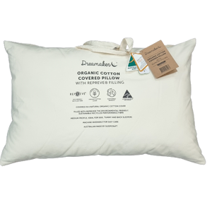 Dreamaker Organic Cotton Covered Pillow with Repreve