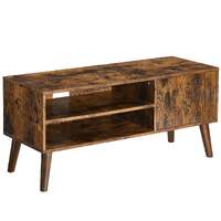 Cabarita Wooden Look TV Console Stand With Storage Shelf & Cupboard