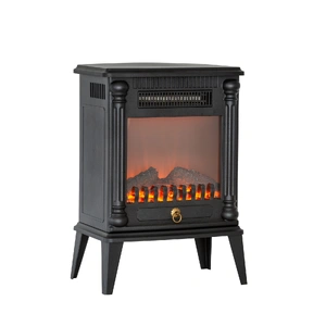 Electric Log Fireplace Heater with Overheat Protection
