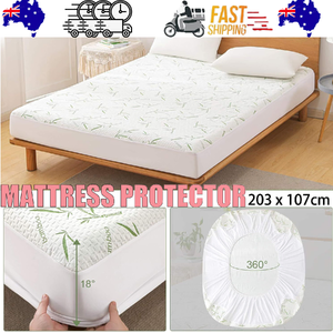 Waterproof Bamboo Fully Fitted Mattress Protector King Single
