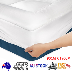 Luxury Mattress Topper Pillowtop Bedding Mat Pad Fitted Cover Underlay SINGLE