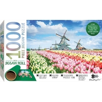 Dutch Windmills - 1000 Piece Puzzle  (Includes Roll-Up Mat)