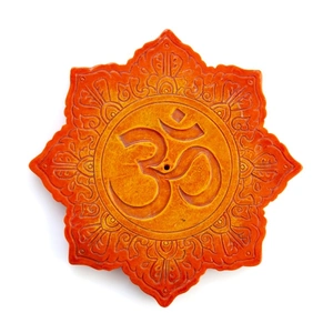 Orange Om Incense Burner