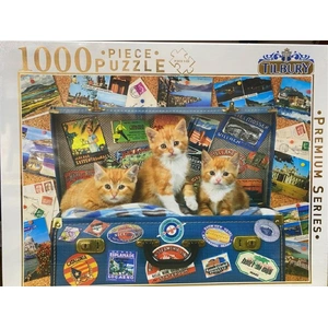 Kittens In Suitcase Comical Animals 1000 Piece Puzzle