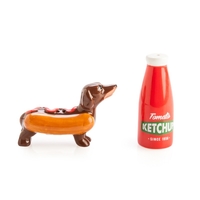 Sausage Dog Ketchup Salt Pepper Set