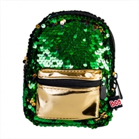 Gold Green Sequins Backpack Mini