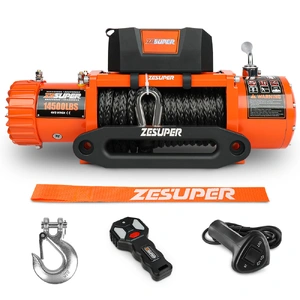 14500lbs Electric Winch 12V Synthetic Rope Wireless Remote 4X4 4WD Car