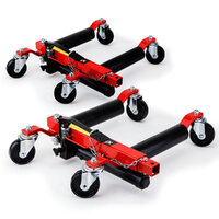 T-REX Vehicle Positioning Jacks Hydraulic - 2 x 12 Wheel Dolly Car Go Jack Pair
