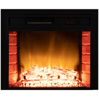 65cm Electric Fireplace Heater Wall Mounted 1800W Stove with Log Flame Effect