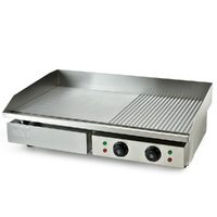 THERMOMATE Electric Griddle Commercial Stainless Steel 4400W BBQ Grill Hot Plate Extra Large