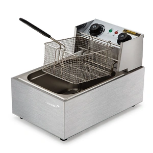 Commercial Electric Deep Fryer Frying Basket Chip Cooker Fry Scoop