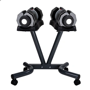 2x 25kg Adjustable Dumbbell Set Weights Dumbbells Home Fitness Stand