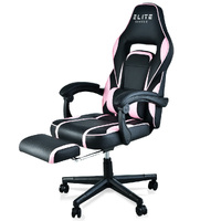 Gaming Chair Pink Racing Computer Office Ergonomic Reclining Footrest