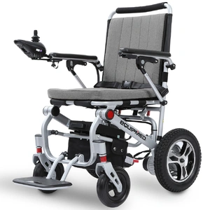 EQUIPMED Ultra-Light Power Wheelchair, Tight Turning, Airline Approved, Folding, ARTG Certified, Aluminium Frame, Lithium Battery, Grey