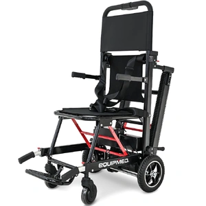 Electric Stair Climbing Wheelchair, 169kg Load Capacity, 46 Steps/min, Aluminium Alloy, Foldable
