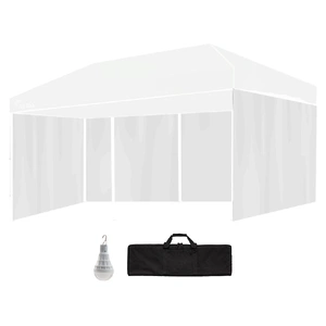 RED TRACK Accessory Pack for 6x3m White Gazebo, includes Walls, Wheeled Carry Bag, Rechargeable USB Lamp