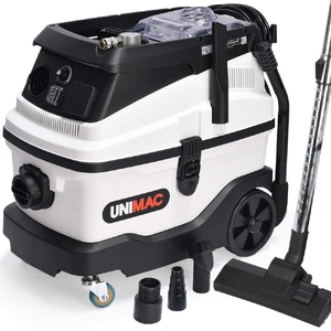 30L Dust Extractor, Wet & Dry Vacuum Cleaner, 3 Stage Filtration, Water and HEPA filter, Power plus Air pass-through, Accessories