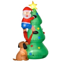 1.8m Santa Climbing Tree Christmas Inflatable with LED