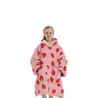 Hoodie Blanket Kids Strawberry Pink HM-HB-113-AYS