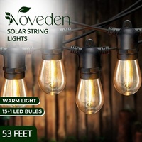 53FT 15+1 Bulbs LED Outdoor String Lights - Warm White