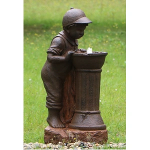 Boy at Water Fountain